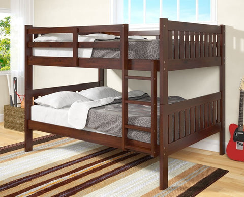 ESPRESSO FULL OVER FULL BUNK BED (V)