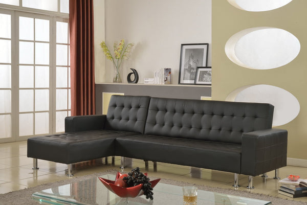 BLACK COLOR MODERN REVERSIBLE SECTIONAL