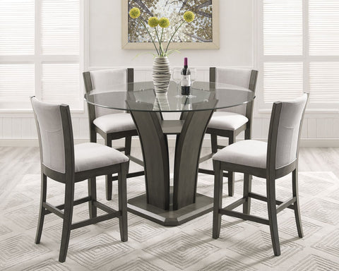 CAMELIA COUNTER HEIGHT DINING TABLE Set - GREY (V)