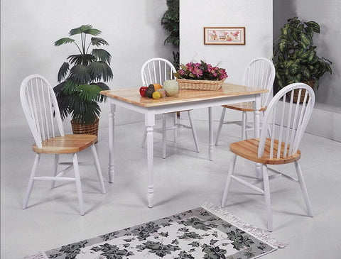 FARMHOUSE WHiITE 5 PCS DINING SET (V)