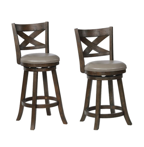 2 KIPPER GREY STOOLS COUNTER HEIGHT OR BAR HEIGHT
