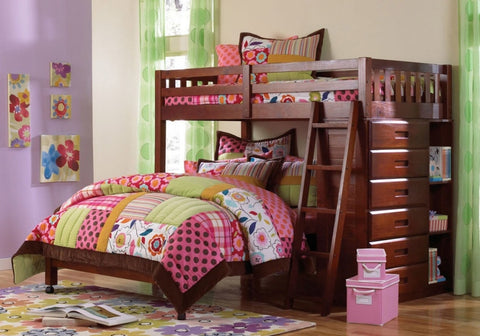 TWIN OVER FULL LOFT BED (V)