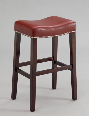 NADIA SADDLE CHAIR RED 29 H - 2PC