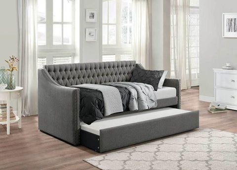 TULNEY DAYBED WITH TRUNDLE DARK GREY (V)