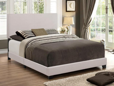 ERIN KHAKI FABRIC UPHOLSTERED BED (V)