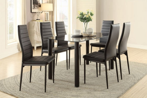FLORIAN COLLECTION 5PCS DINING SET IN BLACK (V)