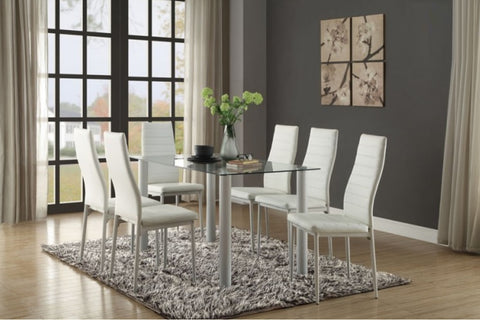 FLORIAN COLLECTION 5PCS DINING SET WHITE COLOR (V)