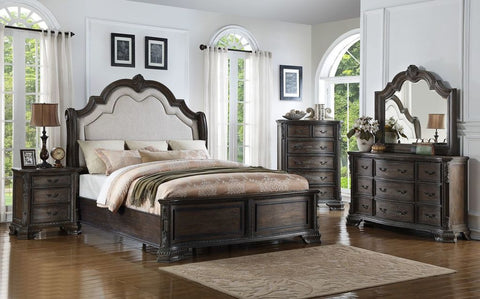 SHEFFIELD ANTIQUE GREY BED SET (V)