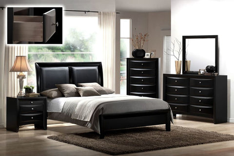 6 PCS EMILY BLACK BEDROOM SET (V)