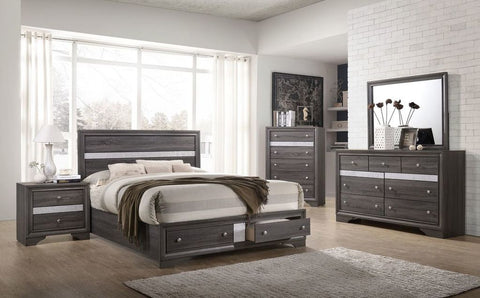 6 PCS REGATA PLATFORM GREY BED SET (V)