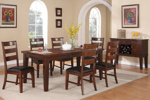 7PCS WOODEN DINING TABLE SET (V)