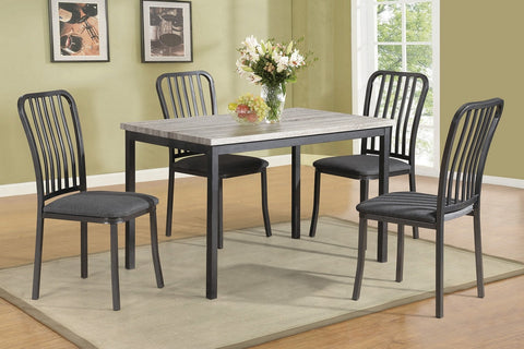 5PCS DINING TABLE SET GREY (V)
