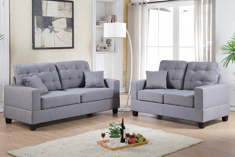 GREY COLOR 2PC SOFA SET