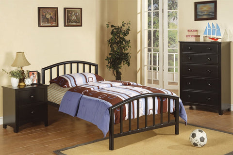 BLACK METAL FRAME TWIN/FULL SIZE BED (V)