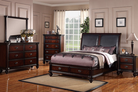 MATTHIAS BEDROOM DARK BROWN FINISH (V)