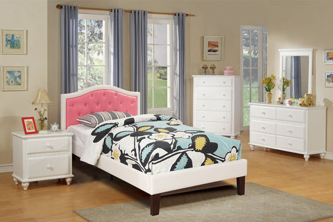 TWIN BED PU WHT (V)