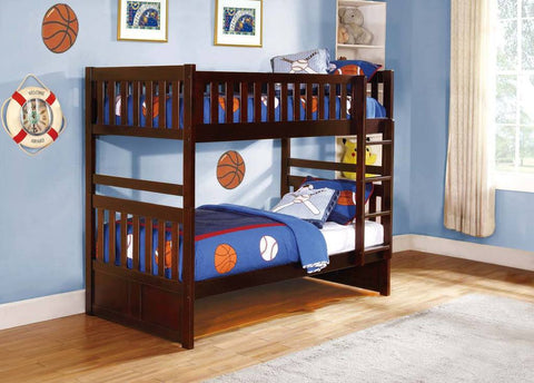 Rowe Twin/Twin Bunkbed - Dark Cherry (V)