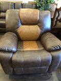 Two Tone Color Bonded Leather Rock Recliner Chair