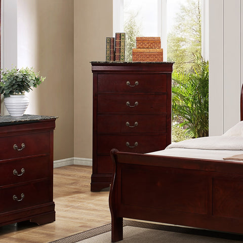 LOUIS PHILIP CHEST W/FAUX MARBLE (V)