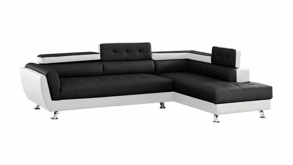 S4545 BLACK AND WHITE SECTIONAL SOFA SET – VIVI Furniture