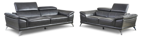 2PC VENICE SOFA SET IN GREY