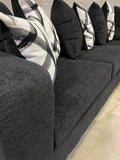 110 BLACK SECTIONAL SOFA SET WITH FREE PILLOW