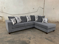 110  CHARCOAL SECTIONAL SOFA SET WITH FREE PILLOW