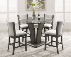 CAMELIA COUNTER HEIGHT DINING TABLE  Set - GREY (V)
