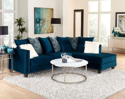 200 RETRO SECTIONAL SOFA SET IN BLUE