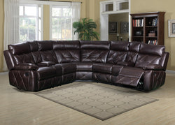 AIR LEATHER MCKENZIE SECTIONA IN BROWN COLOR