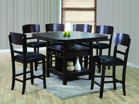 CONNER PUB - COUNTER HEIGHT DINING SET - ROUND OR SQUARE (DROP LEAVES)