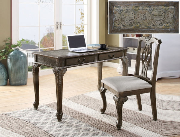 GRAY COLOR  FAIRFAX  HOME DESK WITH CHAIR