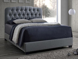 Gray Tufted Upholstered Tilda Bed (V)