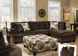 ALBANY SECTIONAL SOFA IN CHOCOLATE