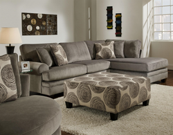 ALBANY SECTIONAL SOFA SET IN SMOKED-GREY
