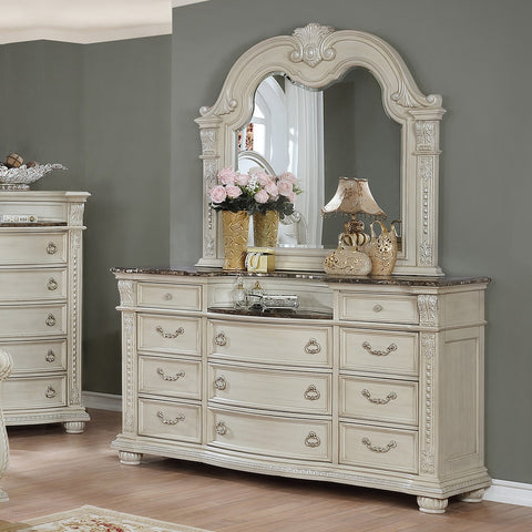 STANLEY DRESSER ANTIQUE WHITE (V) – VIVI Furniture STANLEY DRESSER ANTIQUE WHITE (V) – VIVI Furniture