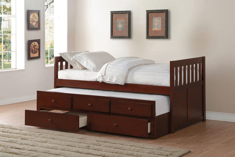 ROWE TWIN BED WITH TRUNDLE AND STORAGE DRAWERS (V)