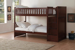 ROWE BUNK BED WITH REVERSIBLE STEP STORAGE (V)