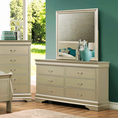 LOUIS PHILLIP 6-D DRESSER IN CHAMPAGNE (V) VIVI Furniture LOUIS PHILLIP 6-D DRESSER IN CHAMPAGNE (V) VIVI Furniture