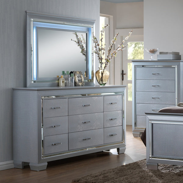 stella grey dresser Stella-QUEEN BED FRAME - DRESSER - MIRROR - CHEST