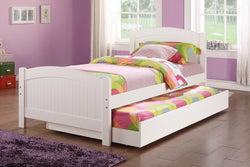 TWIN BED W/TRUNDLE WHITE (V)