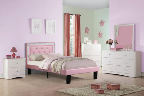 TWIN BED PU PINK (V)