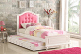 TWIN BED W/TRUNDLE PINK (V)