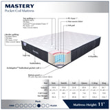 11" HEIGHT MASTERY POCKET COIL MATTRESS EXTRY SOFT