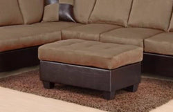Fabric Ottoman In Saddle Color