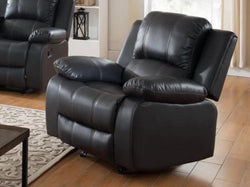 Bonded Leather Recliner Chair In Black