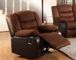 Fabric Recliner Chair In Brown Color