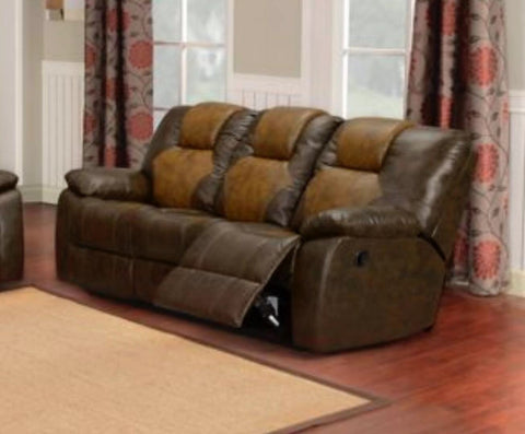 HH BRANTLEY TWO TONE LEATHER RELINING SOFA