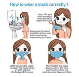 50pcs Face Masks Disposable 3 Layers Dustproof Mask Facial Protective Cover Masks