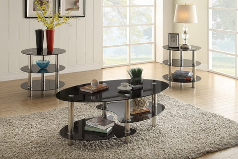 3-PC GLASS COFFEE TABLE SET – VIVI Furniture - Main Image